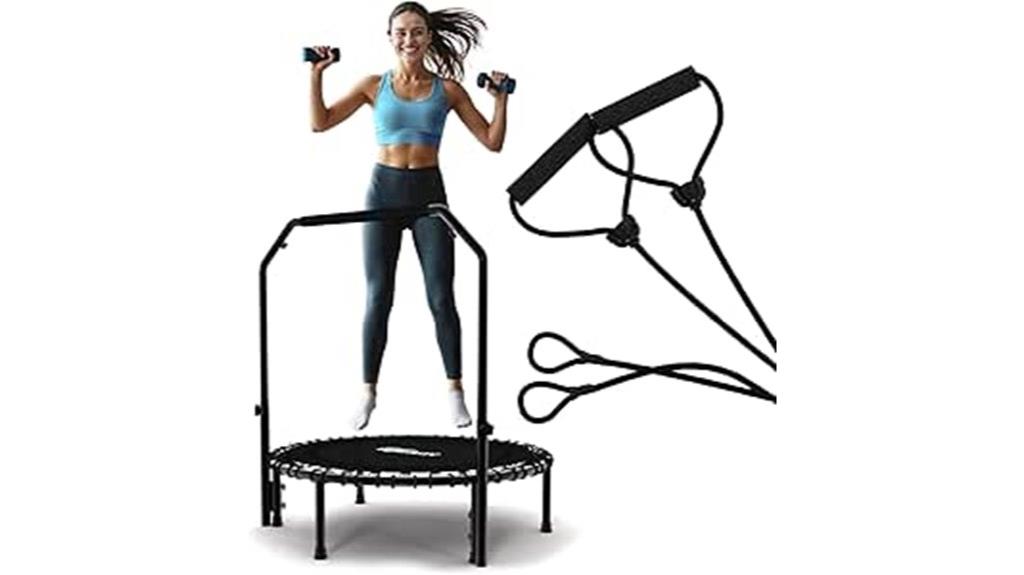 trampoline with bar size