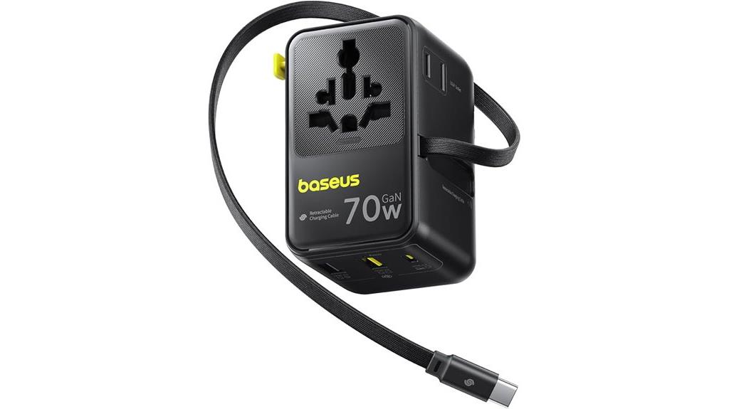 universal travel adapter with cable