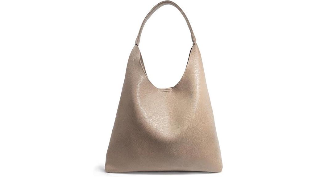 vegan leather slouchy tote