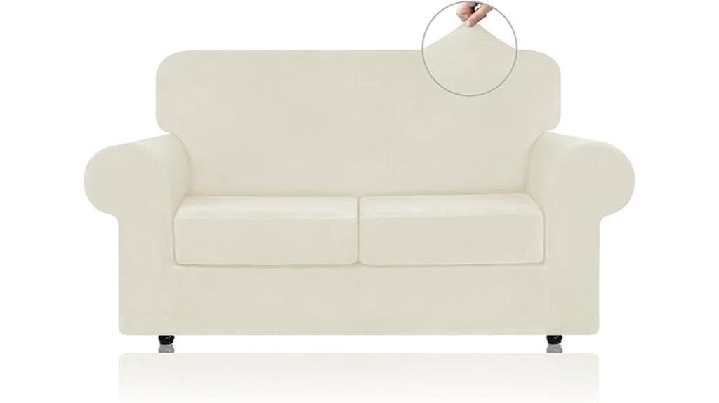 velvet couch cover set