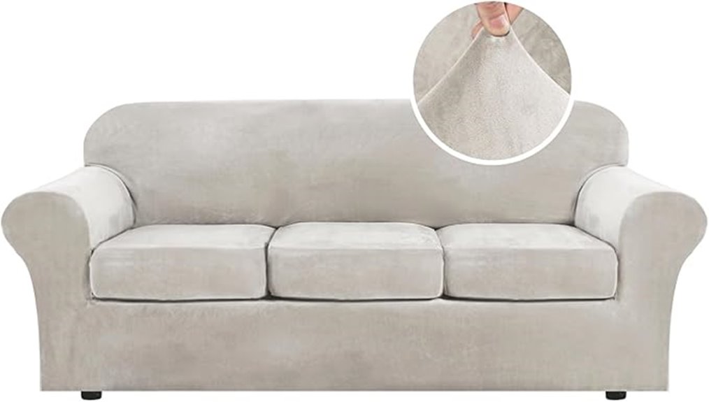 velvet slipcover for couch
