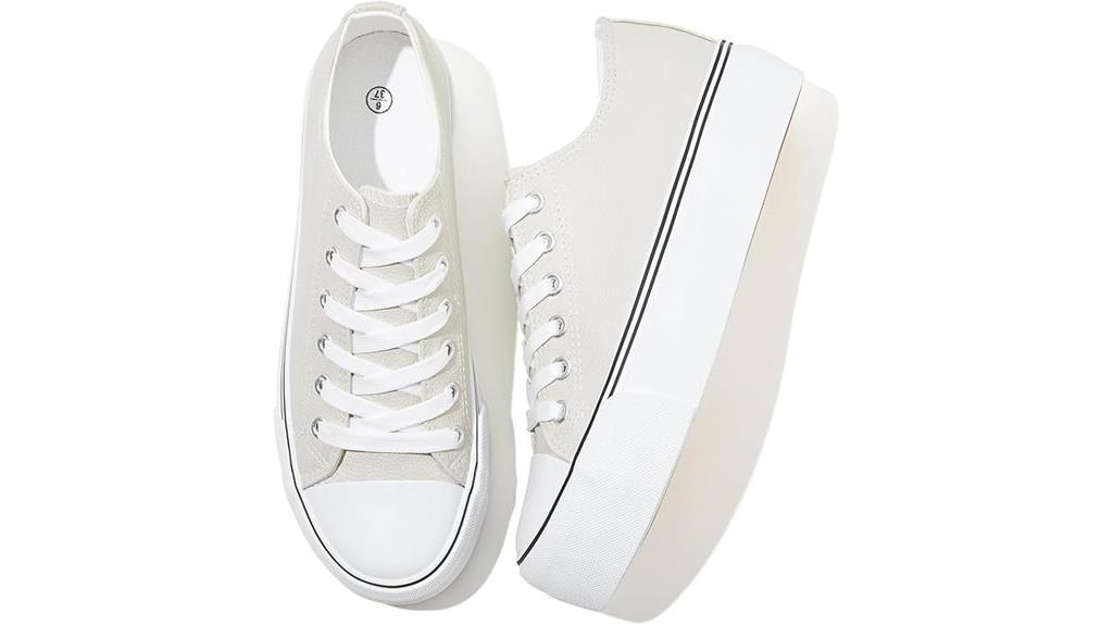 white platform sneakers