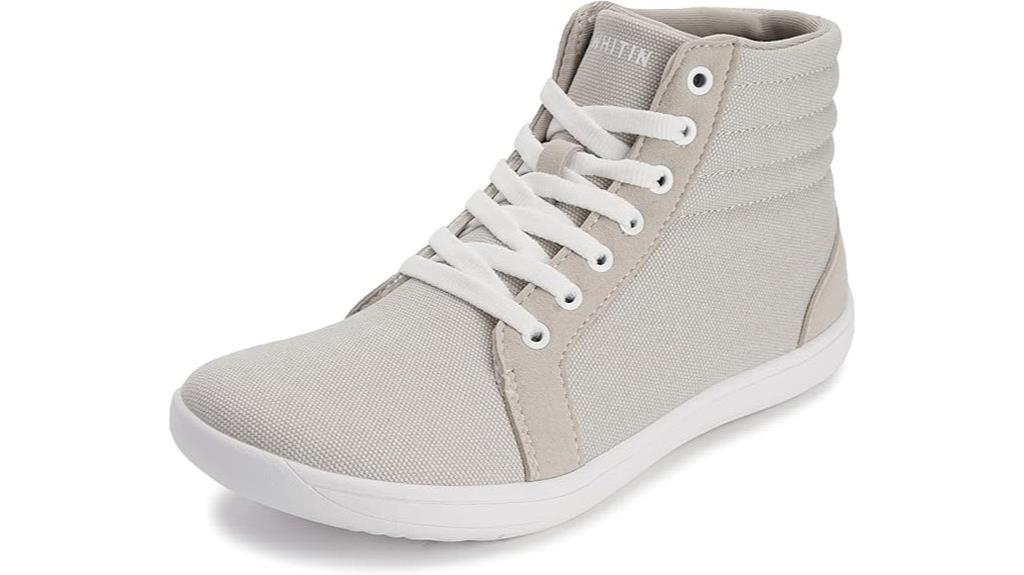 wide high top canvas sneakers