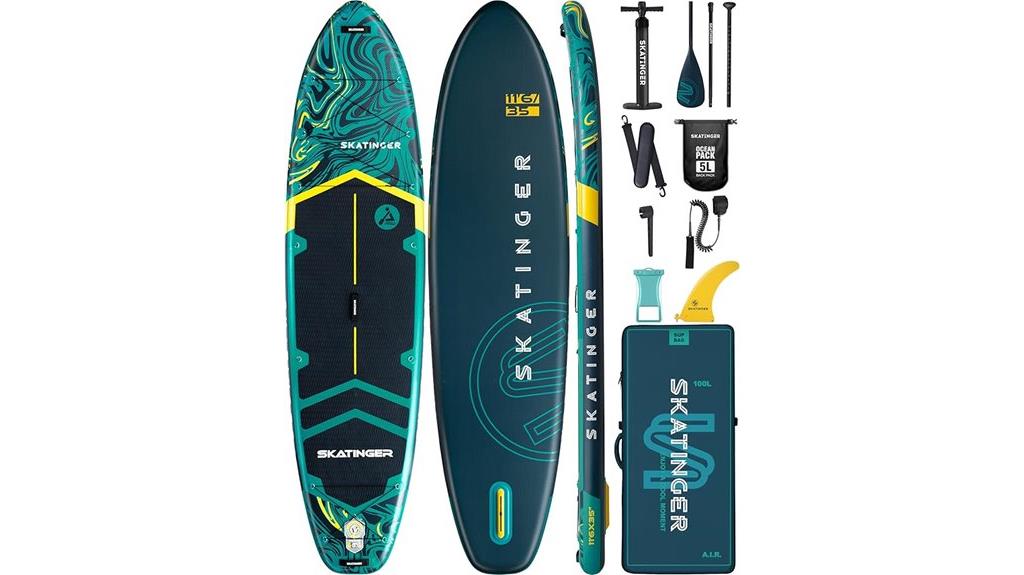 wide inflatable paddle board