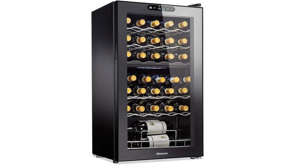 wine cooler with dual zones
