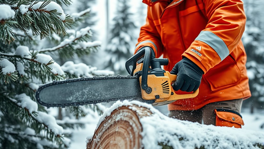 winter chainsaw safety precautions