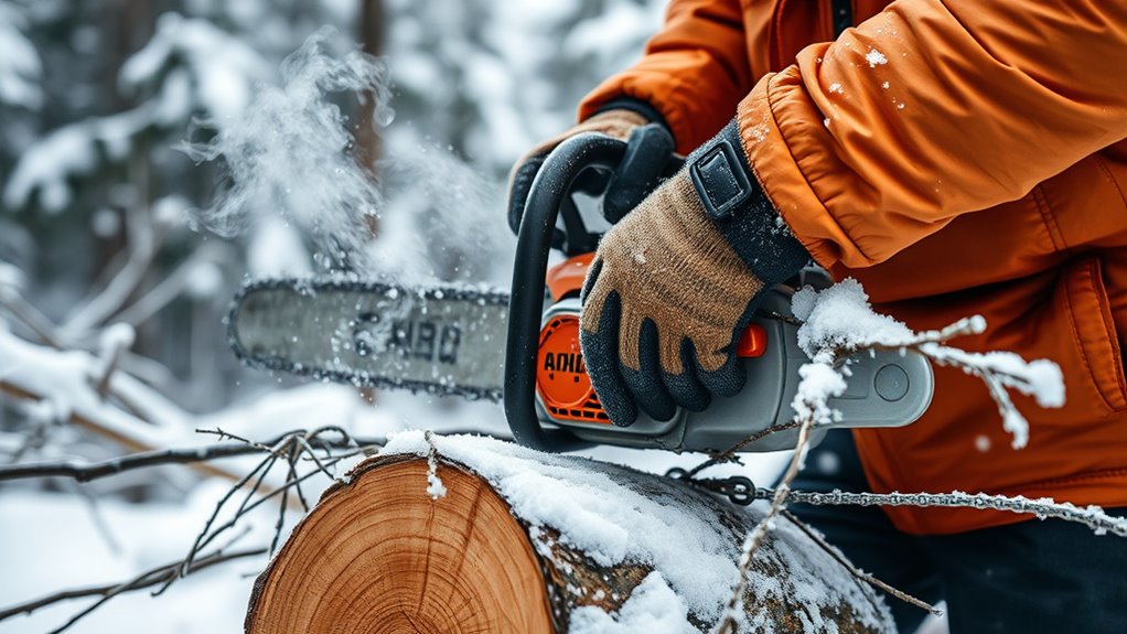 winter chainsaw safety tips