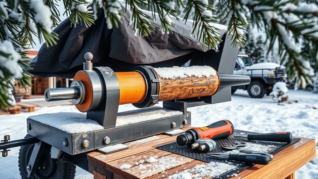 winterizing log splitter properly