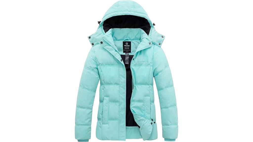 women s hooded puffer coat