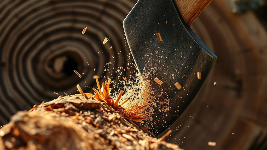 wood splitting involves material stress