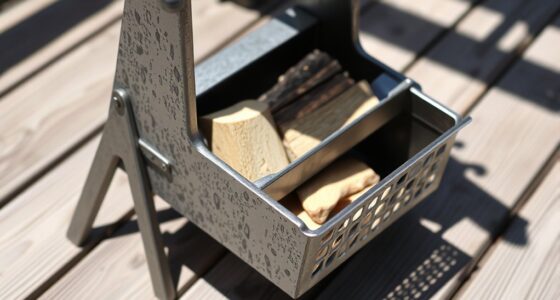 wood splitting stand with box