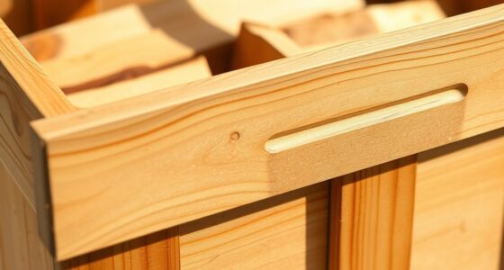 wood storage with handles