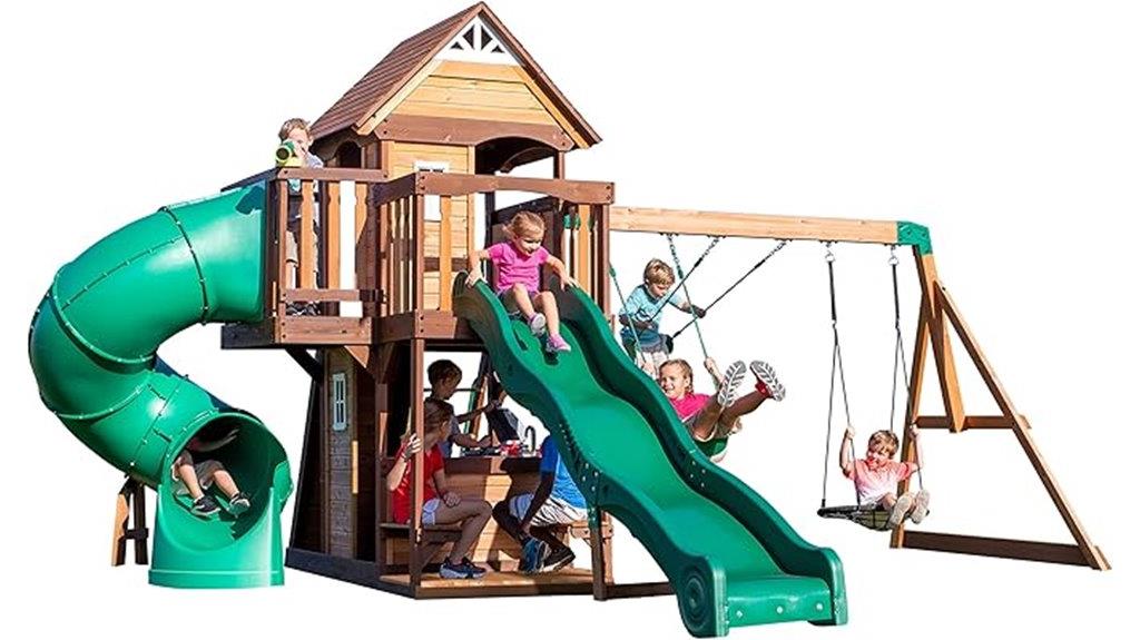 wooden swing set model