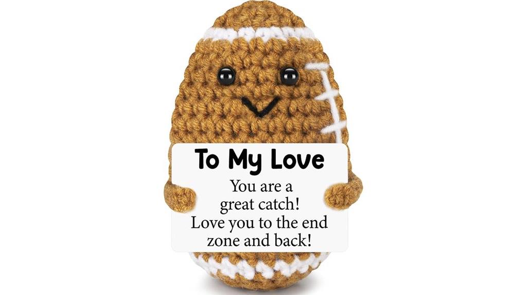 crochet football romantic gift