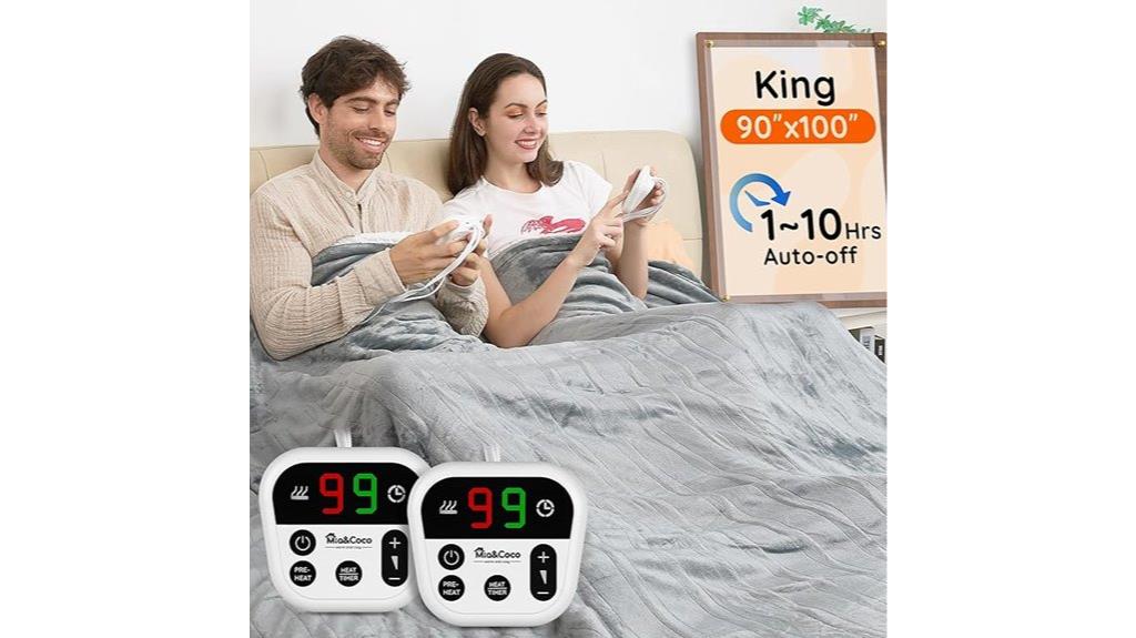 dual control heated blanket