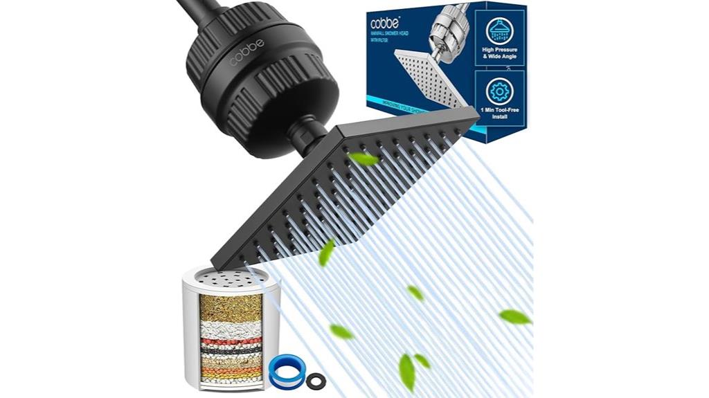 high pressure filter shower head