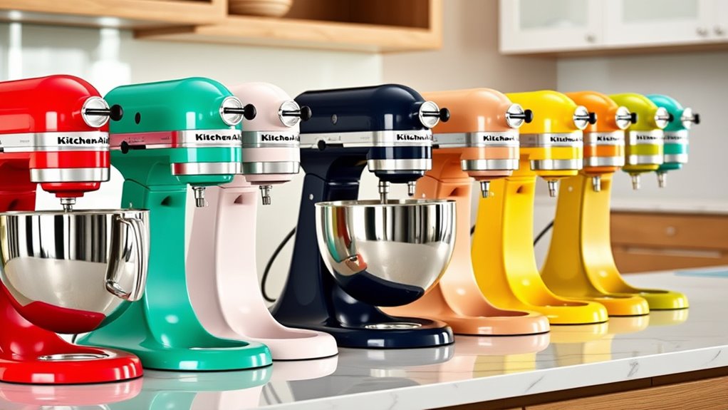 top kitchenaid mixer colors