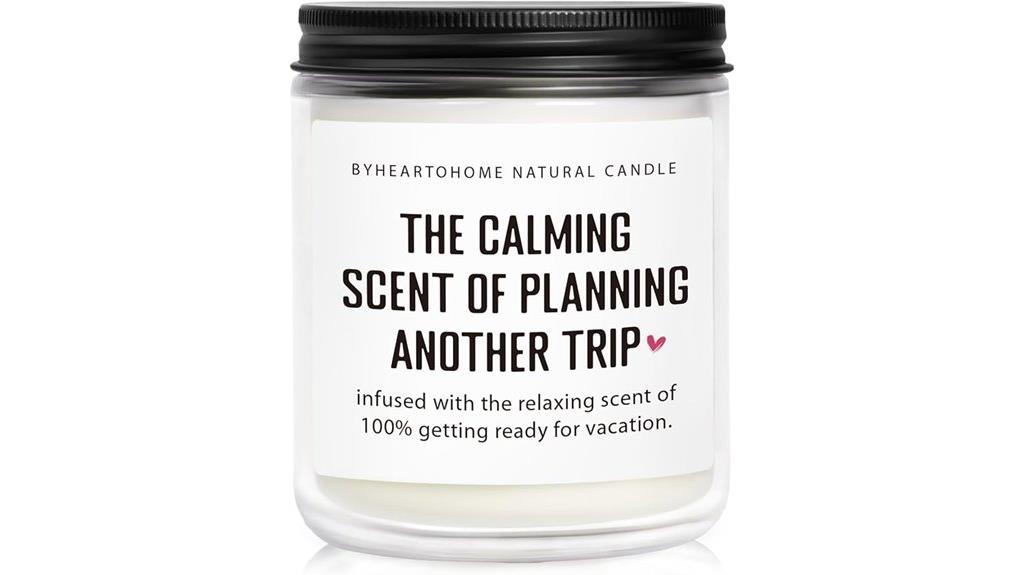 travel themed retirement candle