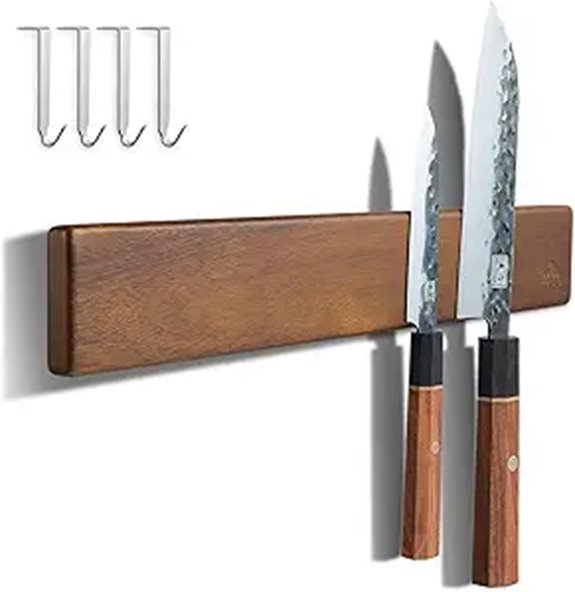 ENOKING 16-Inch Magnetic Knife Holder with Hooks