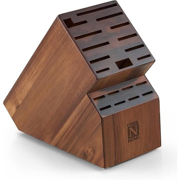 Cook N Home Acacia Knife Block with 20 Slots