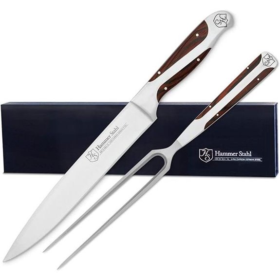 German Forged Carving Knife & Fork Set