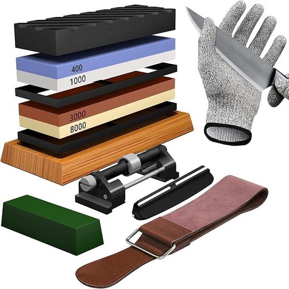 Premium 4-Side Knife Sharpening Stone Kit