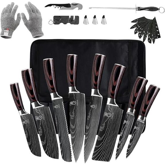 FULLHI 14-Piece Japanese Chef Knife Set
