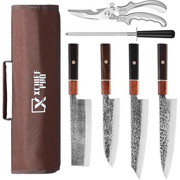 Japan High Carbon Steel Knife Set with Carrying Bag