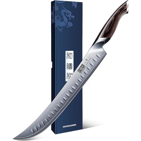 HOSHANHO 12-Inch Japanese High Carbon Steel Meat Knife