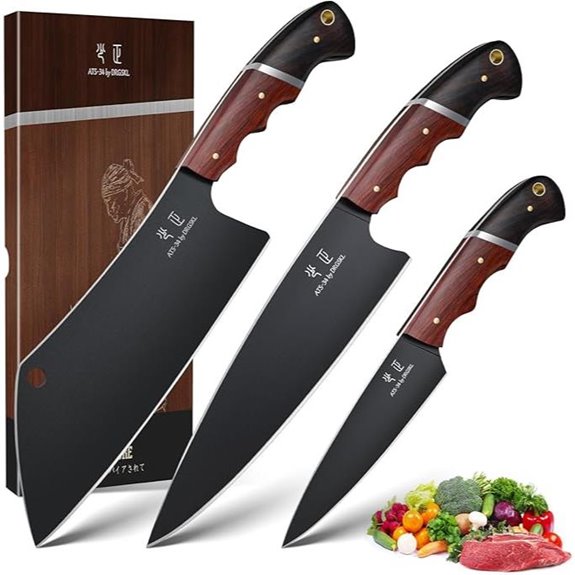Japanese Chef Knife Set - 3 pcs Kitchen Utility Knives