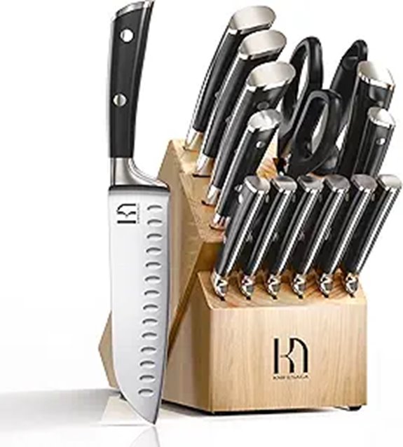 Japanese 15-Piece Ultra Sharp Knife Set with Block