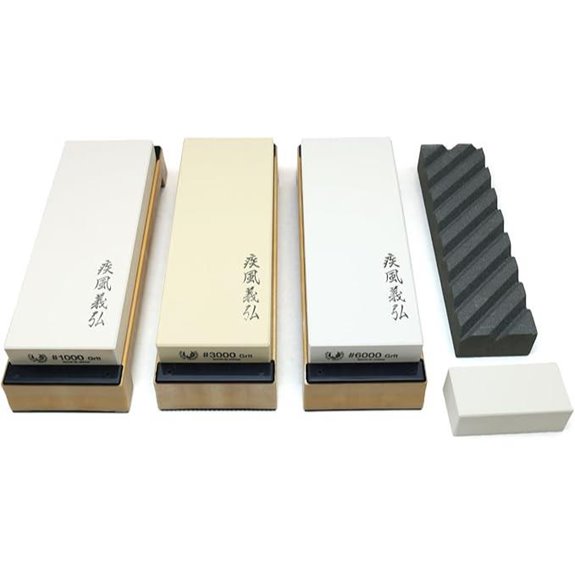 Yoshihiro Professional Japanese Whetstone Knife Sharpener Set