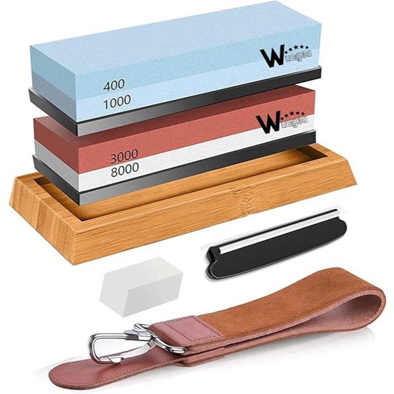 Wucgea Whetstone Knife Sharpener Set with Accessories