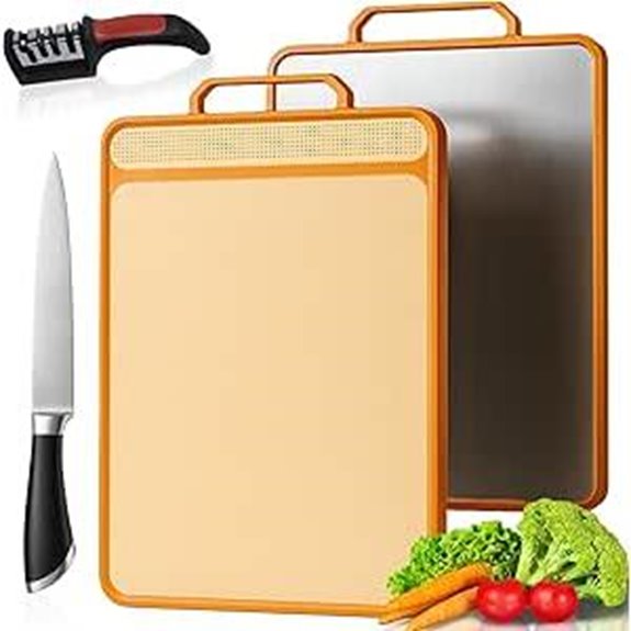 KYNATE Stainless Steel & Wheat Straw Cutting Board