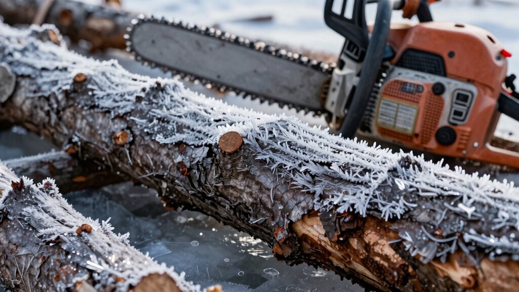 freezing logs prevents chain damage