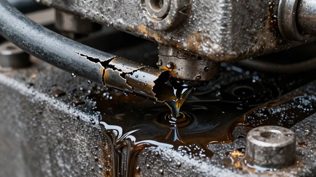 locate hydraulic oil leak
