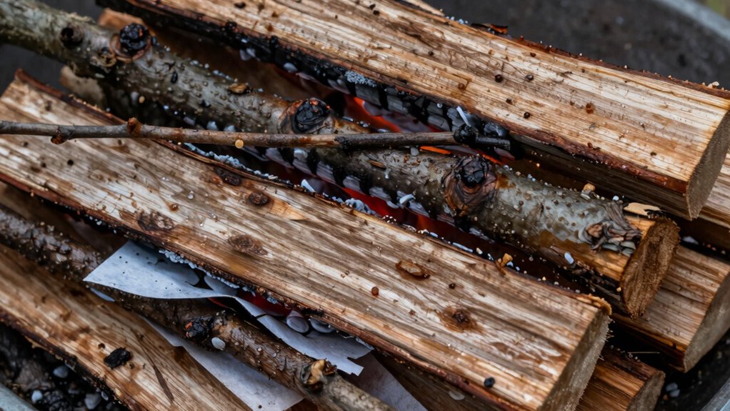 poor quality or damp wood