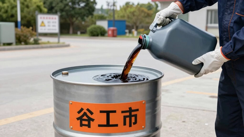 proper hydraulic oil disposal