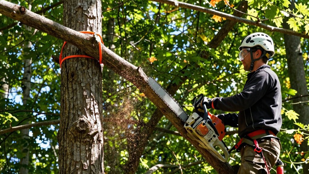 safe tree cutting techniques
