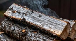 seasoned wood still smokes