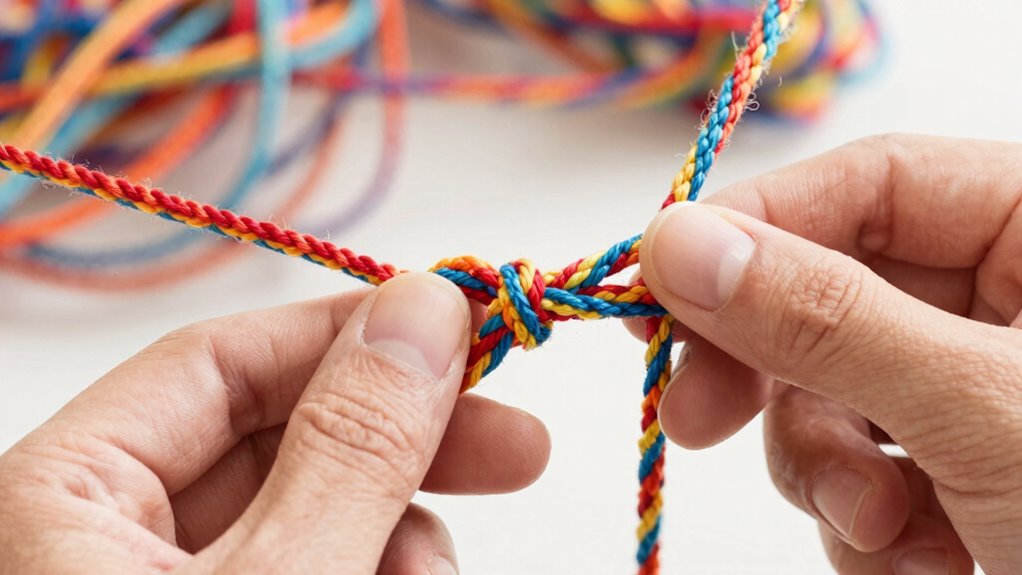 simple two split knot technique