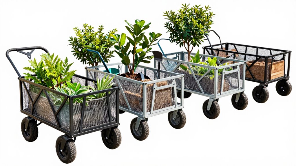 top heavy duty steel garden carts