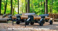 top horizontal log splitters