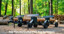 top horizontal log splitters