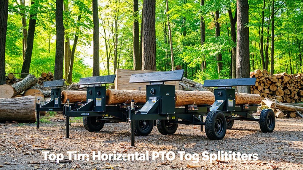top horizontal log splitters