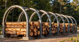 top log arches for firewood