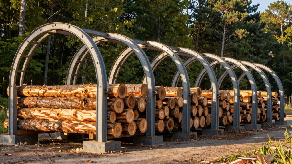 top log arches for firewood