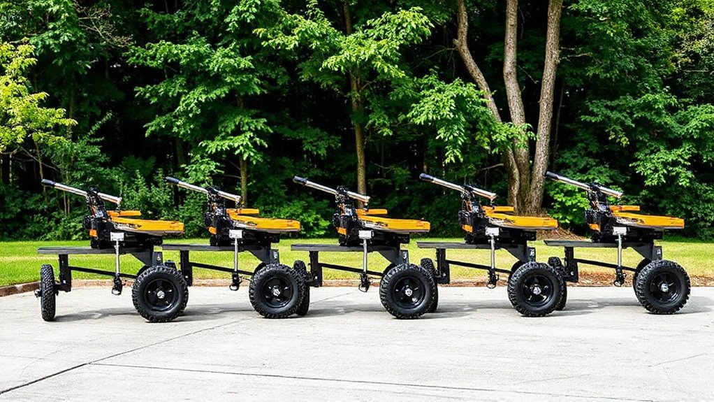 top log splitters with tables