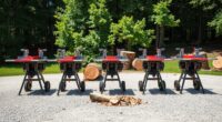 top short round log splitters