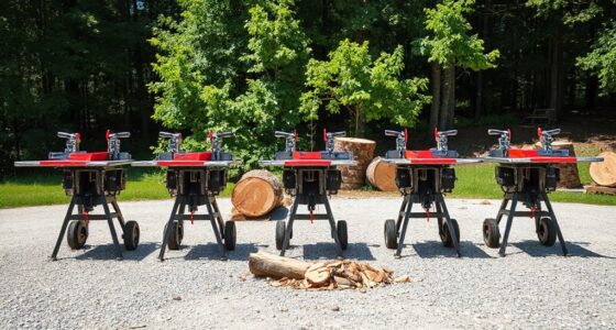 top short round log splitters